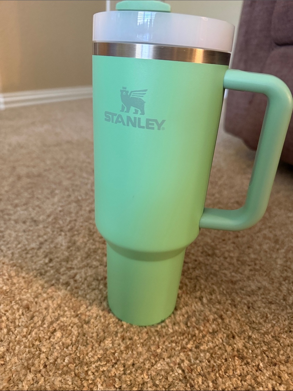 Stanley Mint Green Insulated Travel Tumbler with Handle